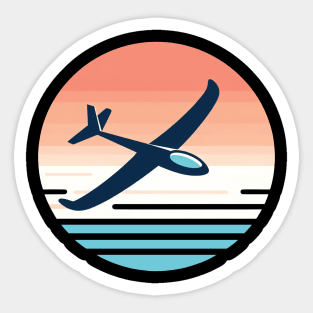 Glider Sailplane Biplane aerial floating soaring Sticker